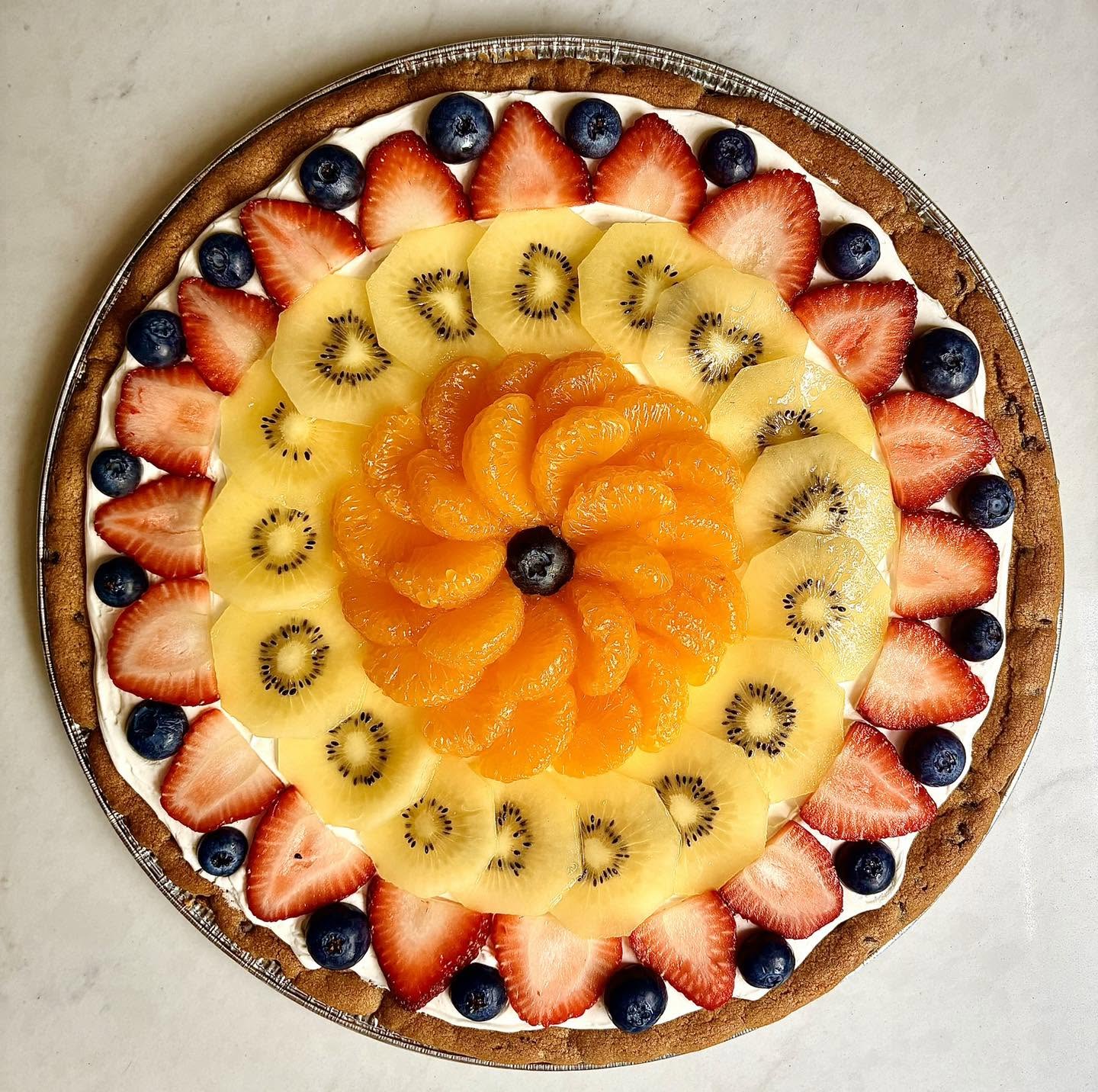 Golden Citrus Bloom — handmade fruit pizza by Sugar Pizza, Gilbert AZ