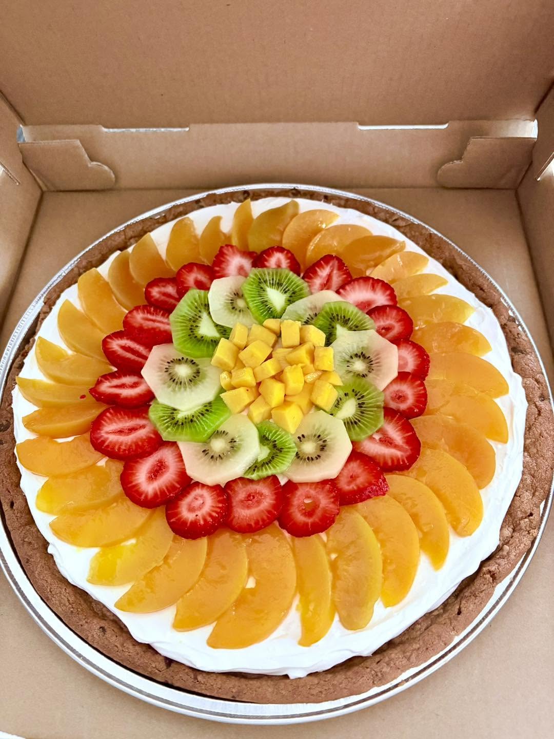 Tropical Peach Paradise — handmade fruit pizza by Sugar Pizza, Gilbert AZ